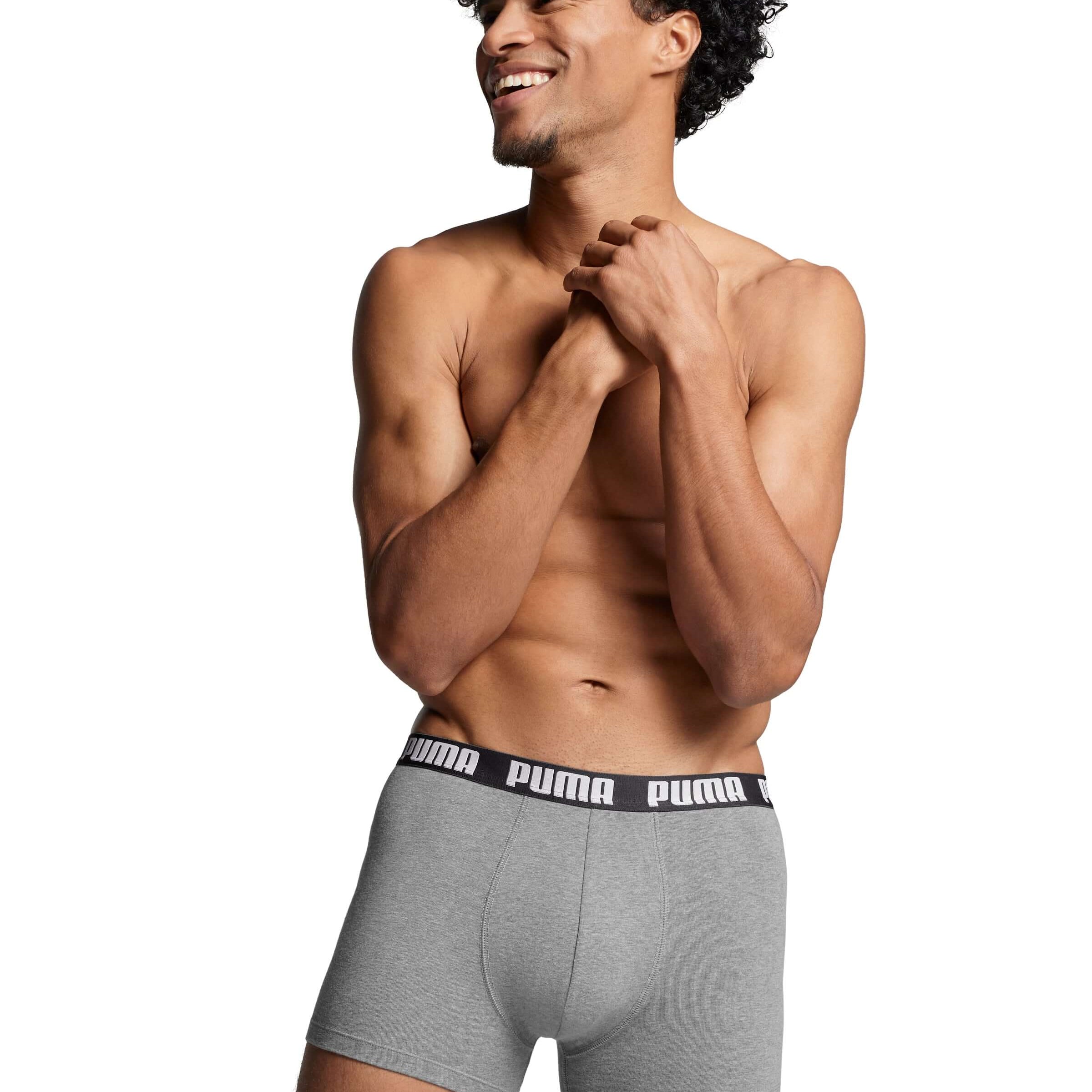 PUMA Men's Everyday Boxers 3 Pack - Grey Combination