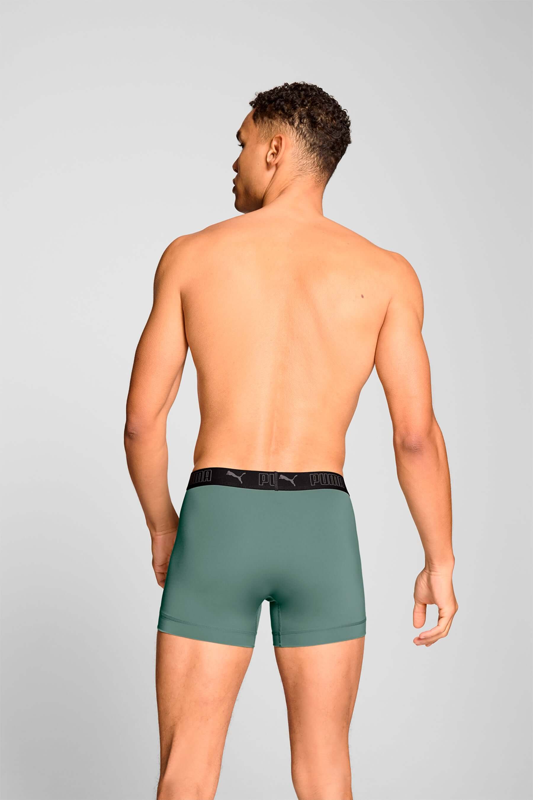 Puma Sports Microfiber 2 Pack Boxers - Green / Black
