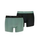 Puma Sports Microfiber 2 Pack Boxers - Green / Black