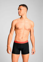 Puma Sports Microfiber 2 Pack Boxers - Red Fire / Black