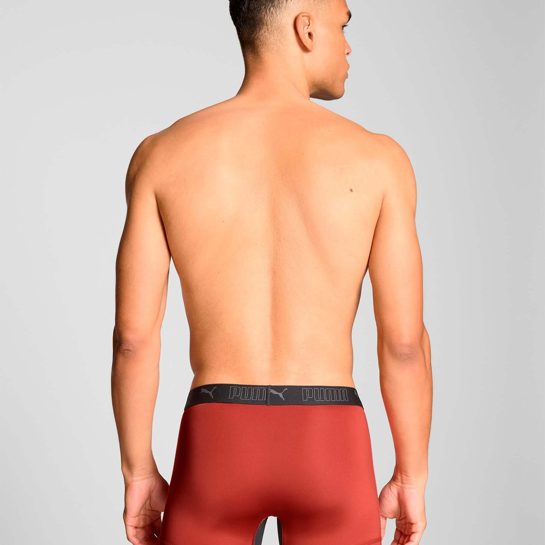 Puma Sports Microfiber 2 Pack Boxers - Red Fire / Black