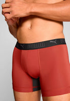 Puma Sports Microfiber 2 Pack Boxers - Red Fire / Black