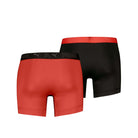 Puma Sports Microfiber 2 Pack Boxers - Red Fire / Black