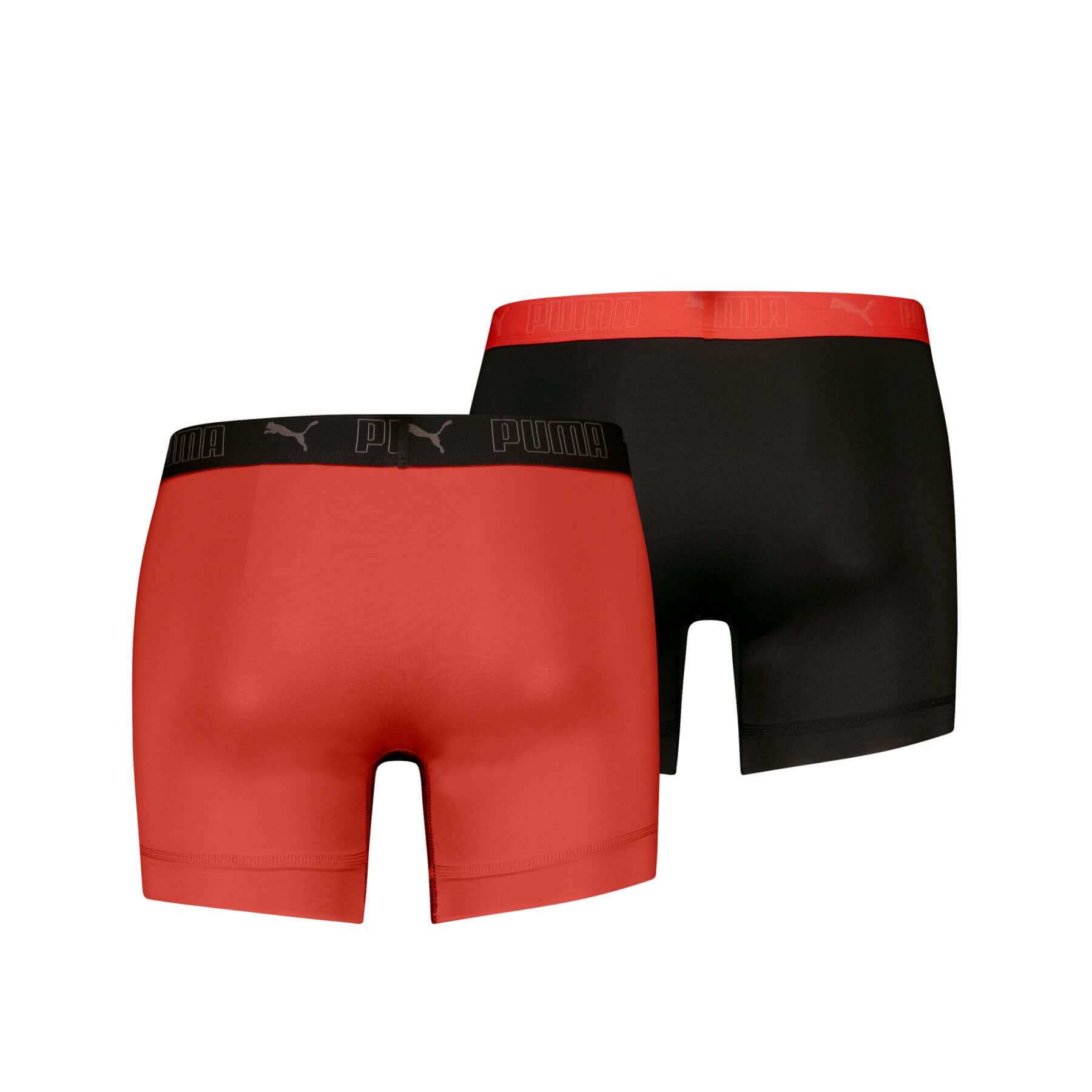 Puma Sports Microfiber 2 Pack Boxers - Red Fire / Black