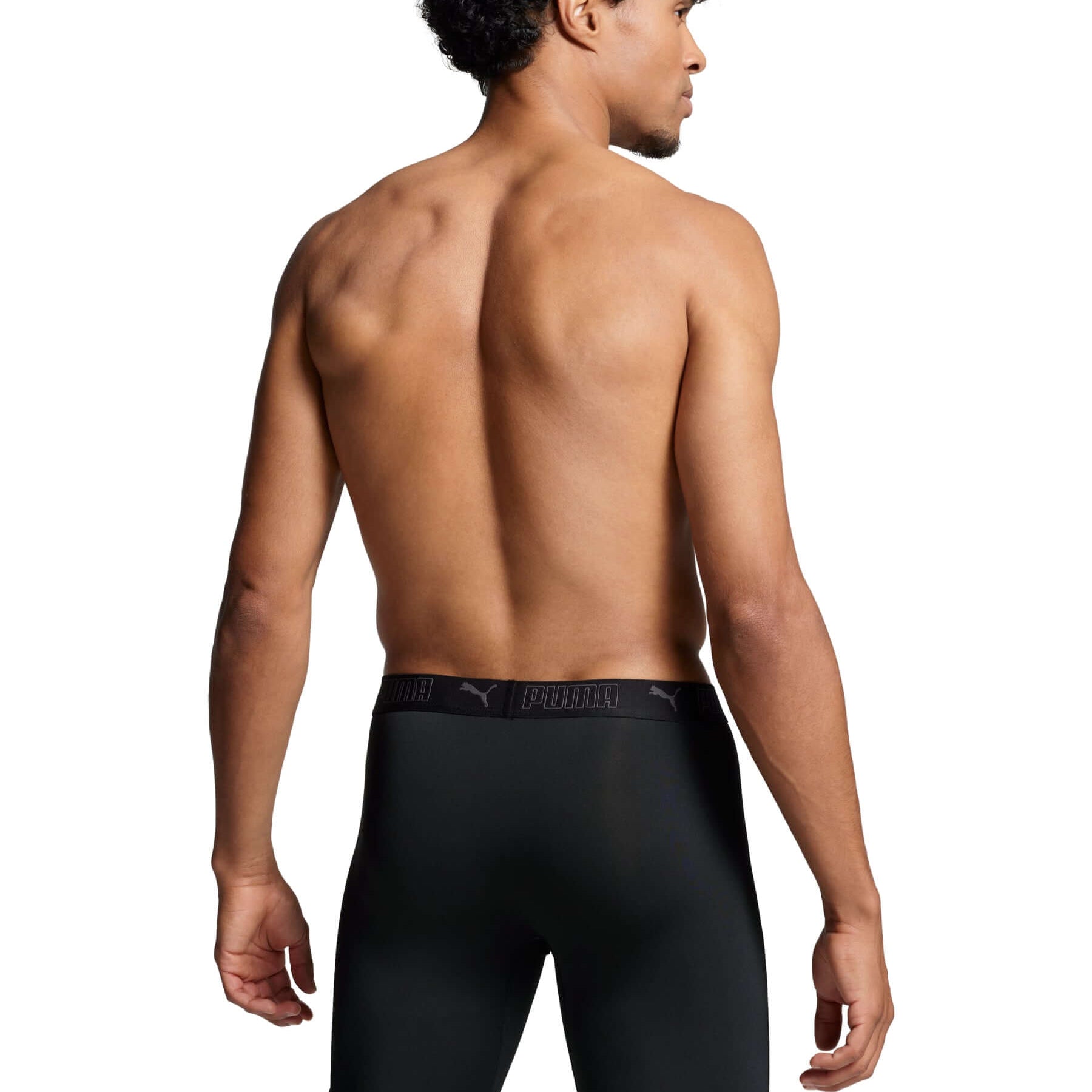 Puma Sports Microfiber 2 Pack Long Boxers - Black