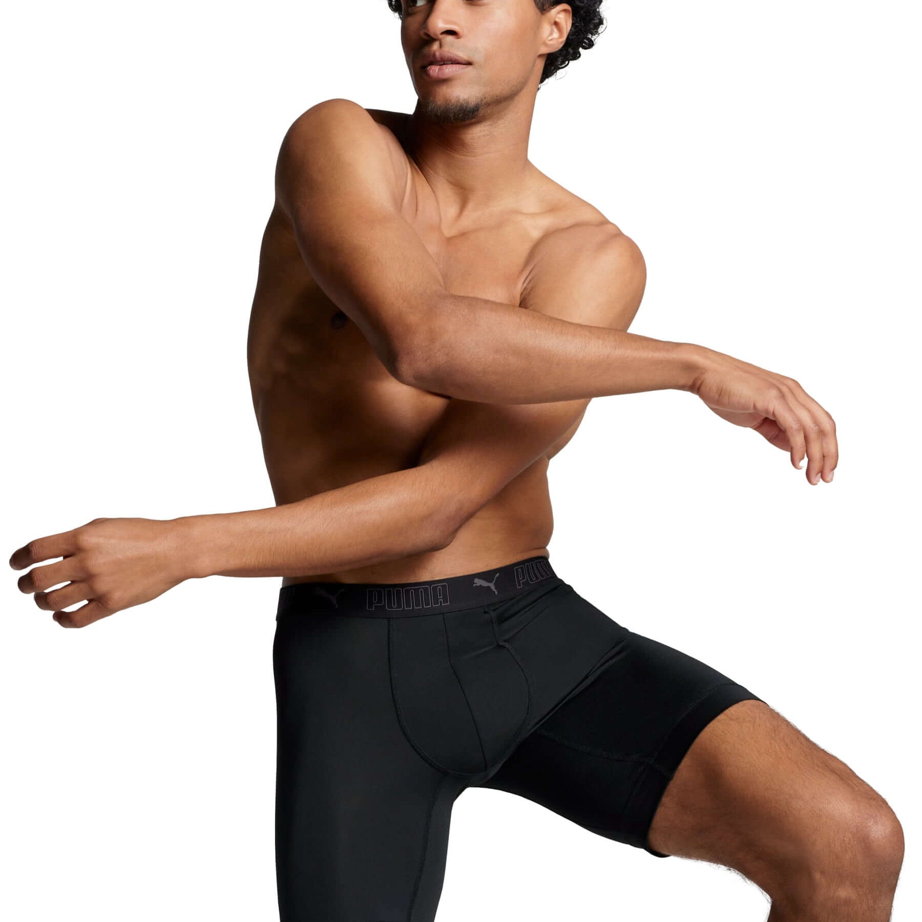 Puma Sports Microfiber 2 Pack Long Boxers - Black