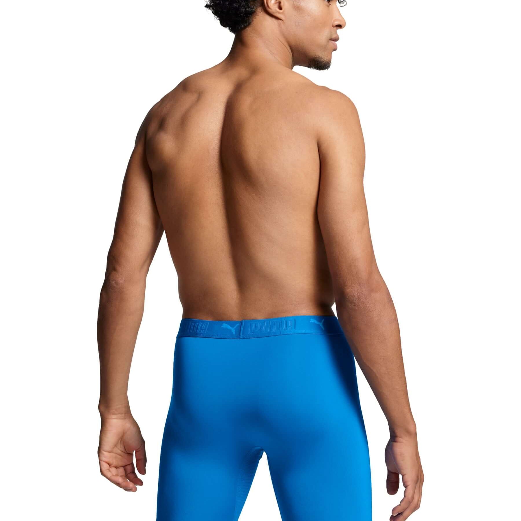 Puma Sports Microfiber 2 Pack Long Boxers - Blue