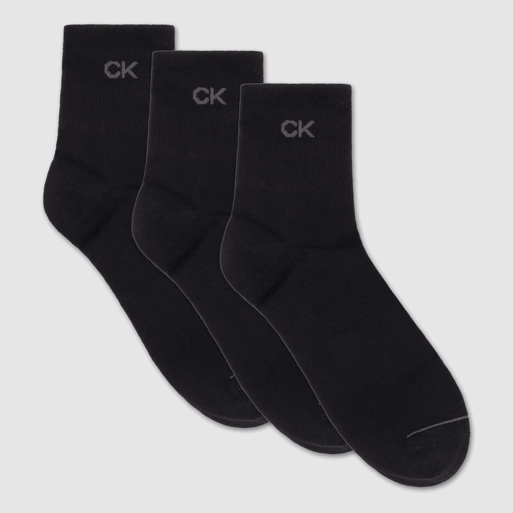 Calvin Klein 3 Pack Short Socks - One Size, Navy