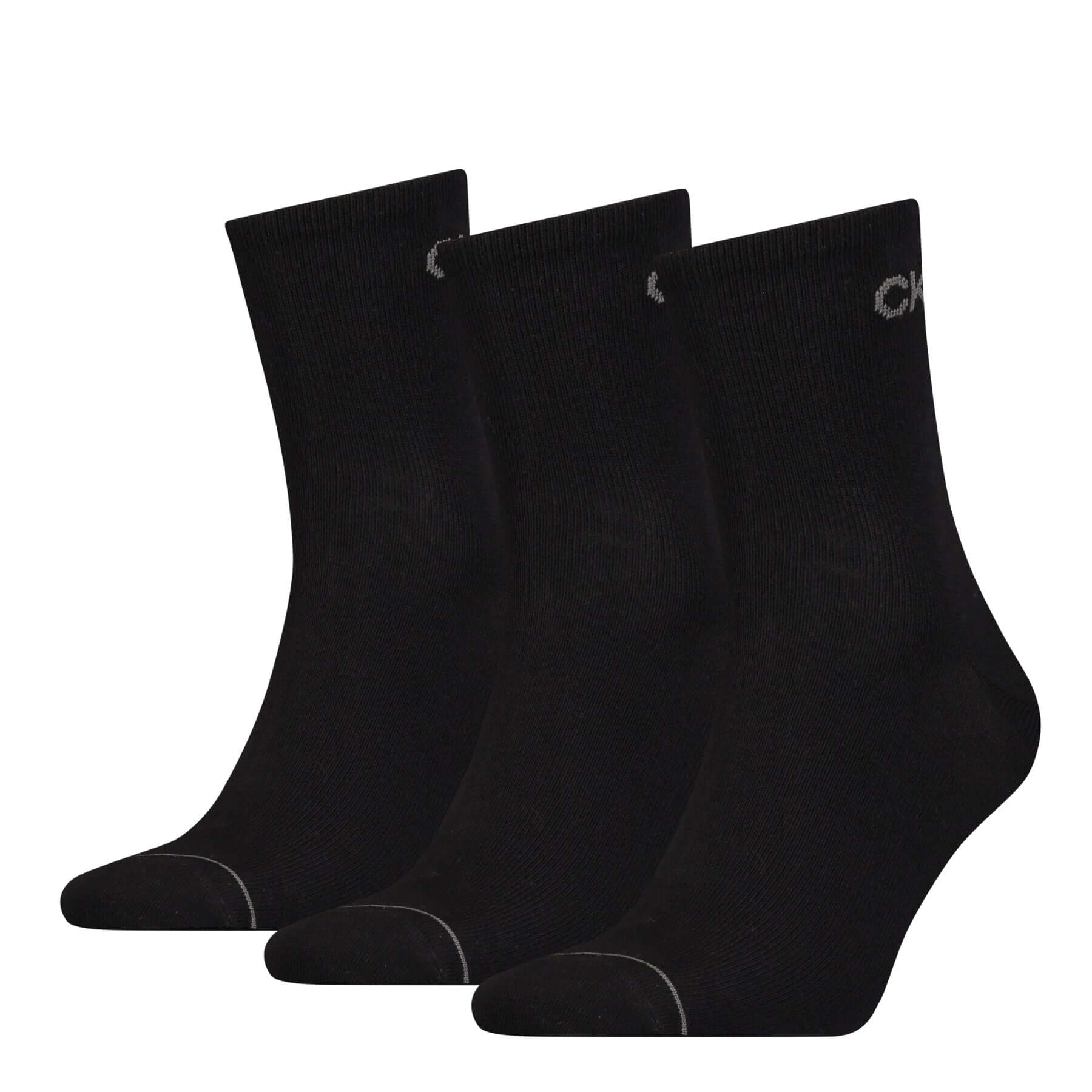 Calvin Klein 3 Pack Short Socks - One Size, Black
