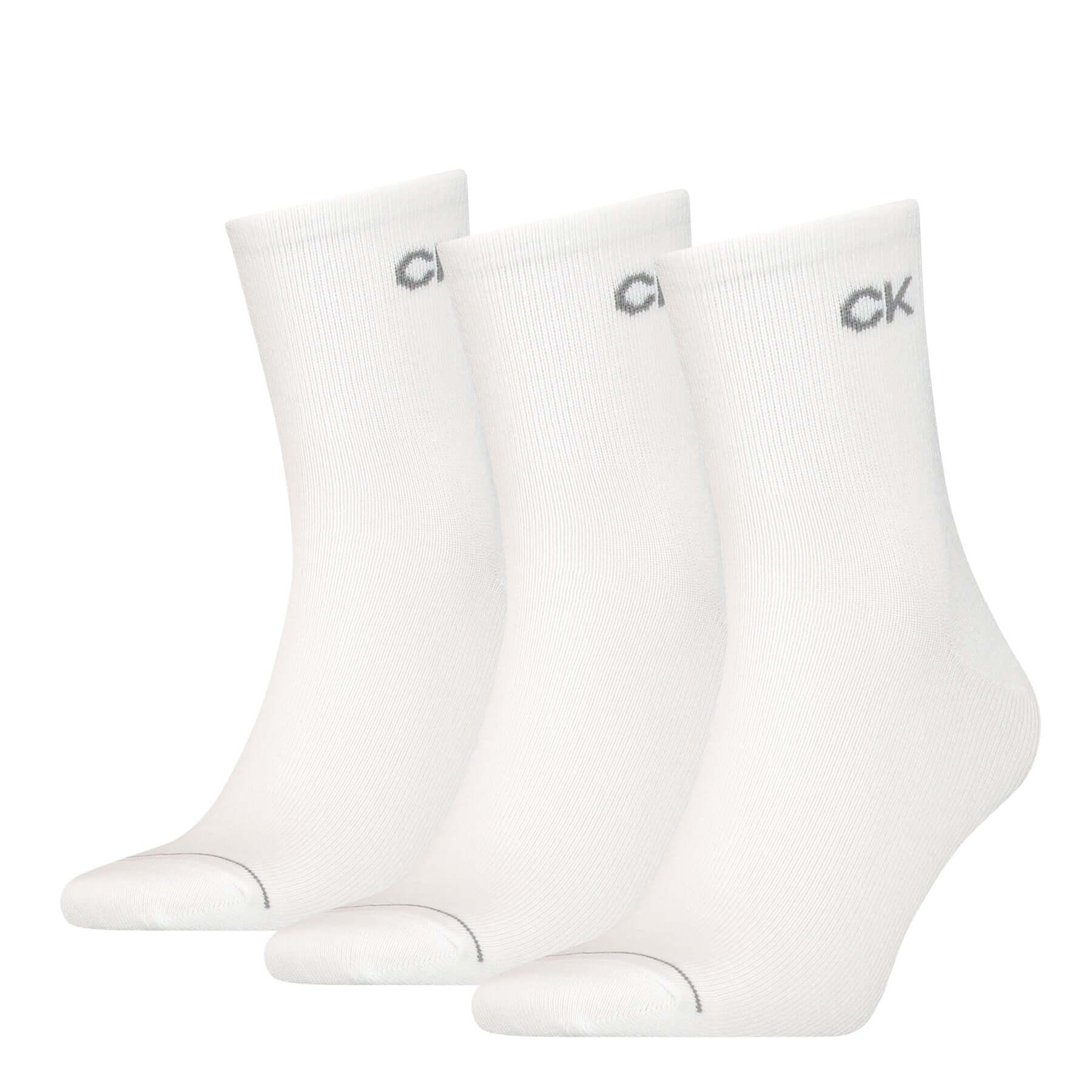 Calvin Klein 3 Pack Short Socks - One Size, White