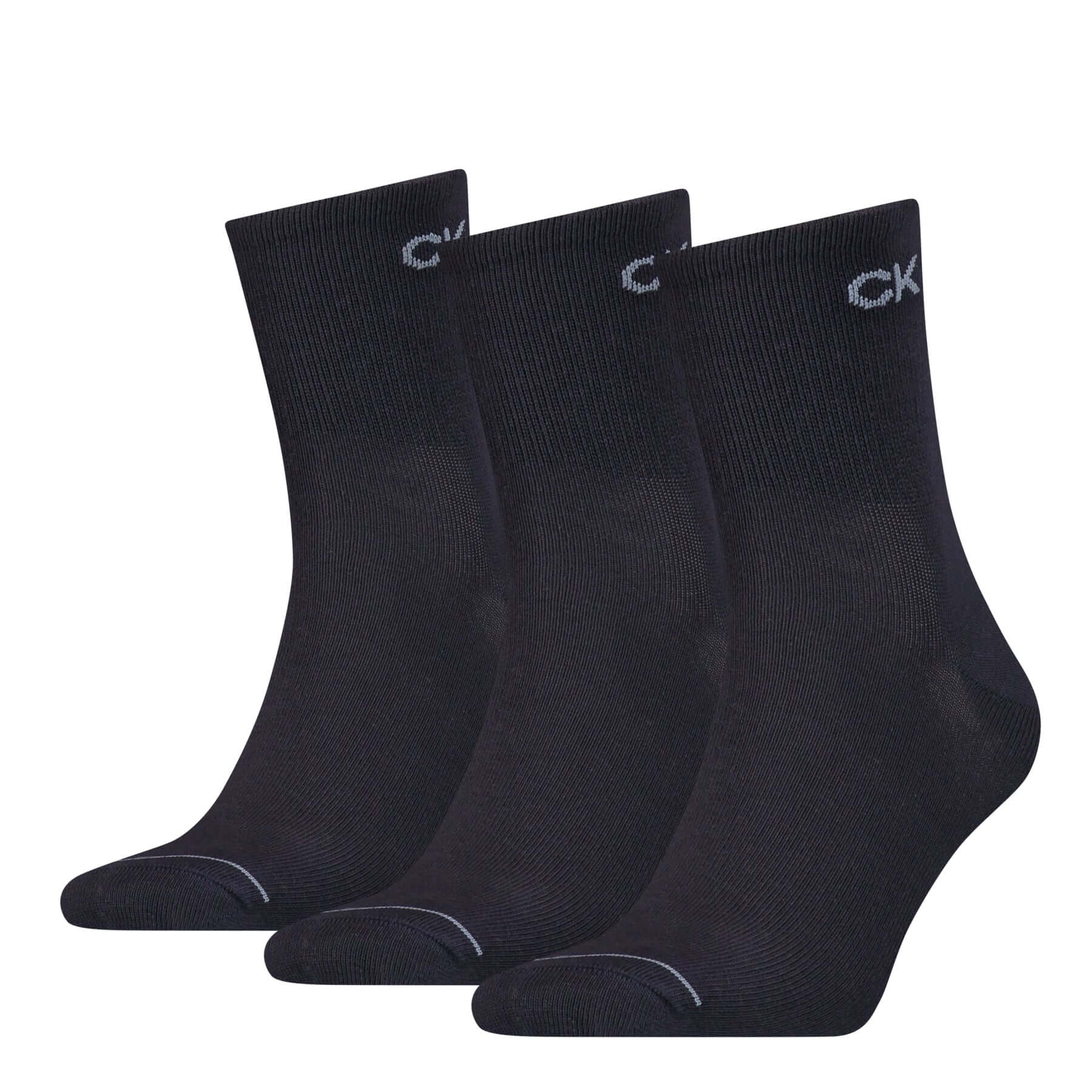 Calvin Klein 3 Pack Short Socks - One Size, Navy