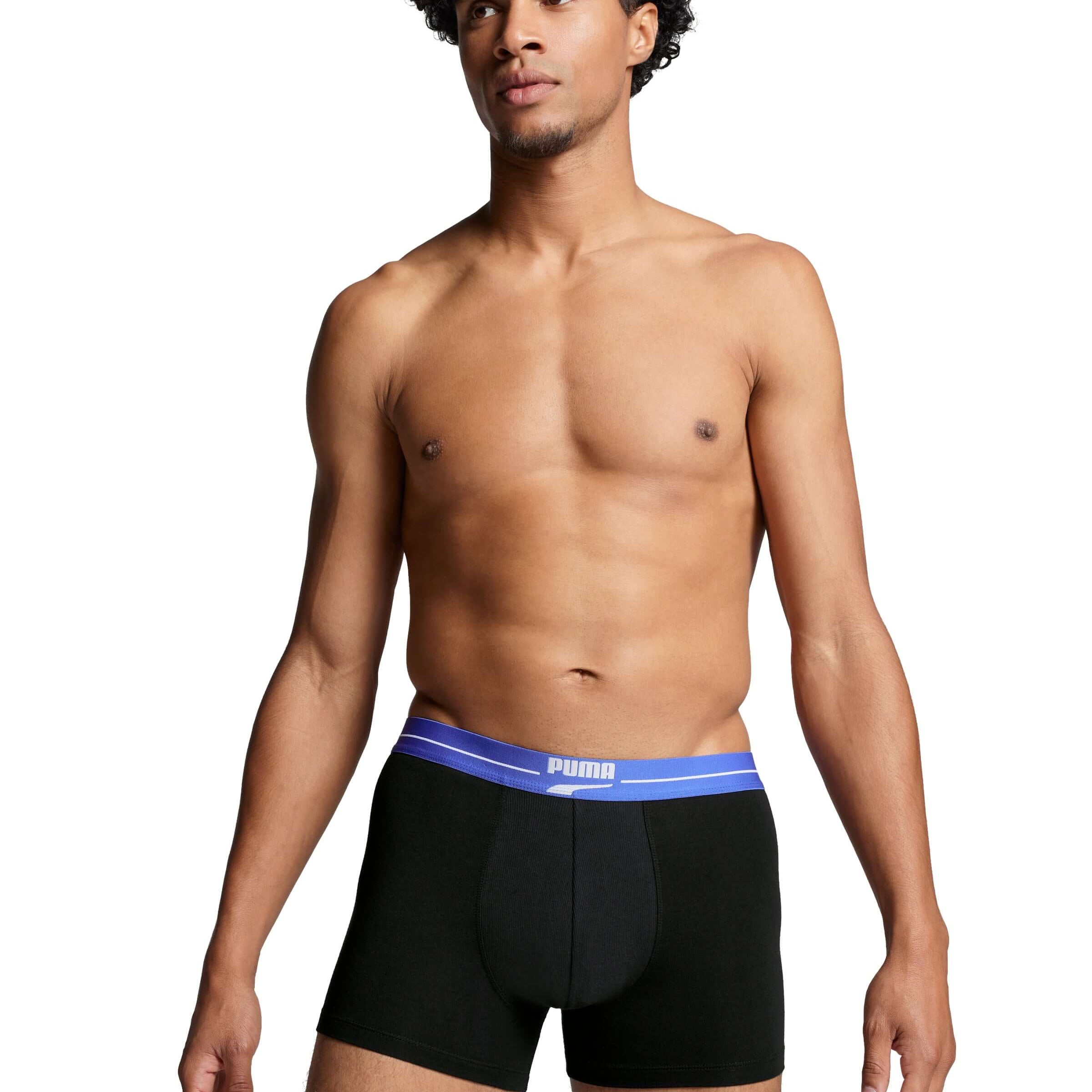 Puma Men Gentle Retro 2 Pack Boxers - Benjamin Blue