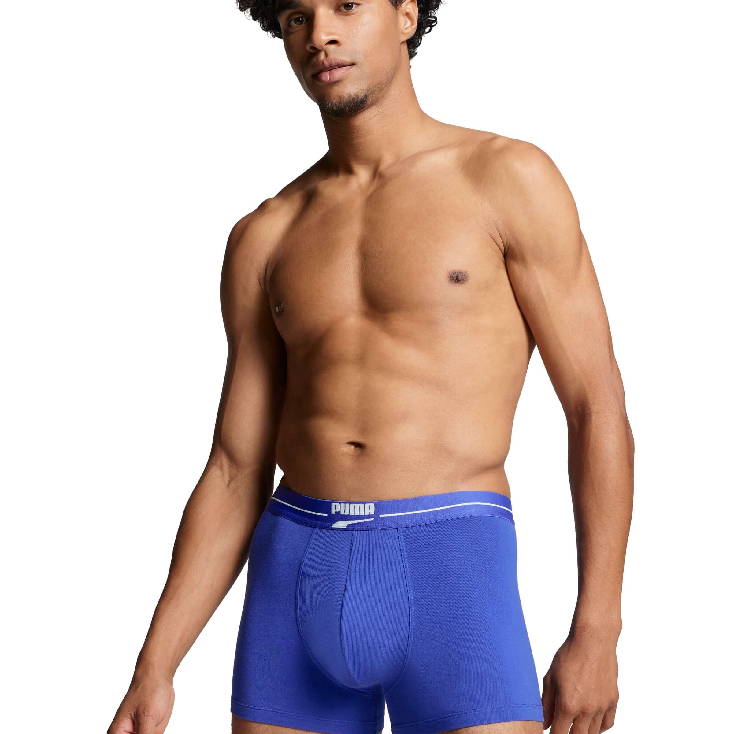 Puma Men Gentle Retro 2 Pack Boxers - Benjamin Blue