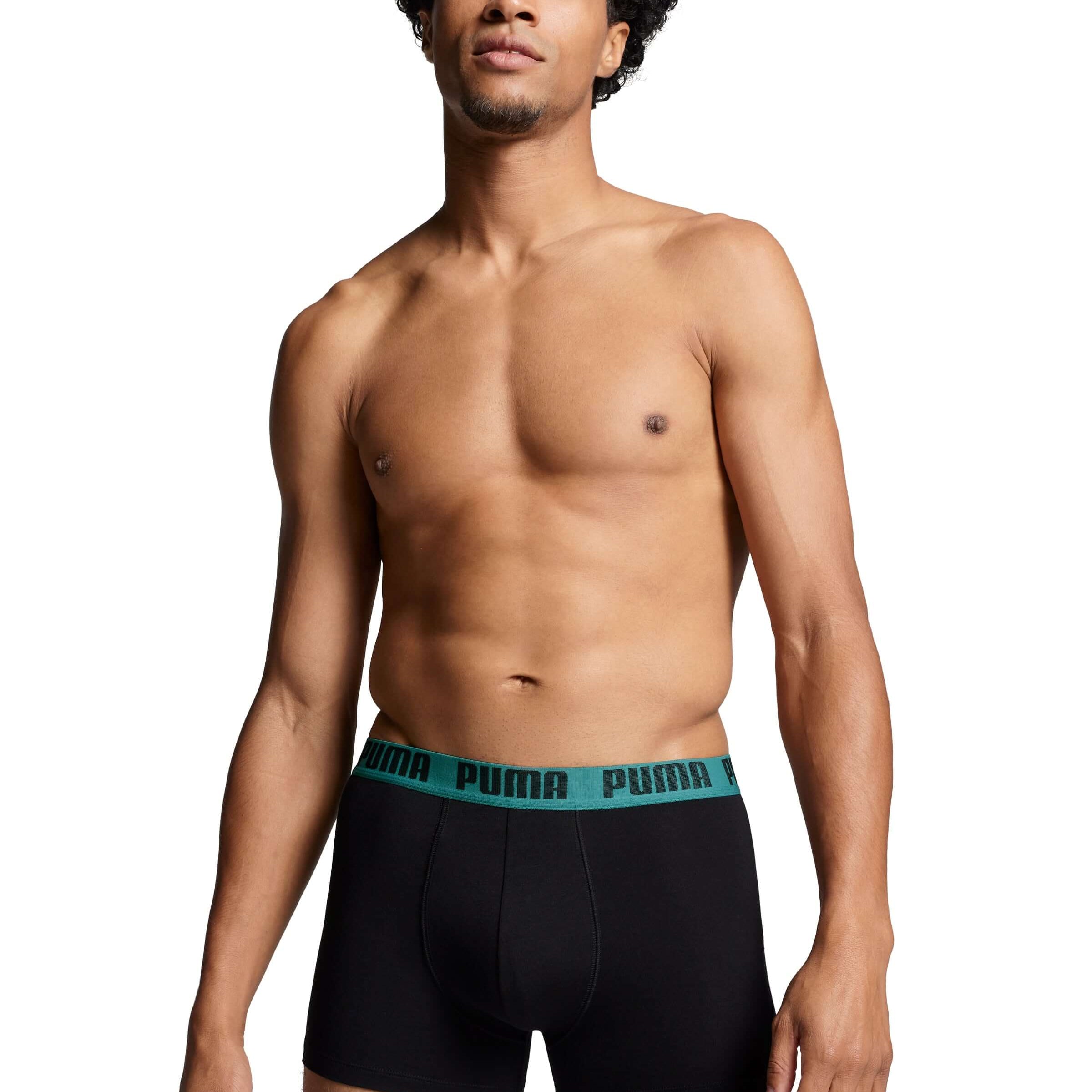 Puma Men Cat All Over Print 2 Pack Boxers - Teal