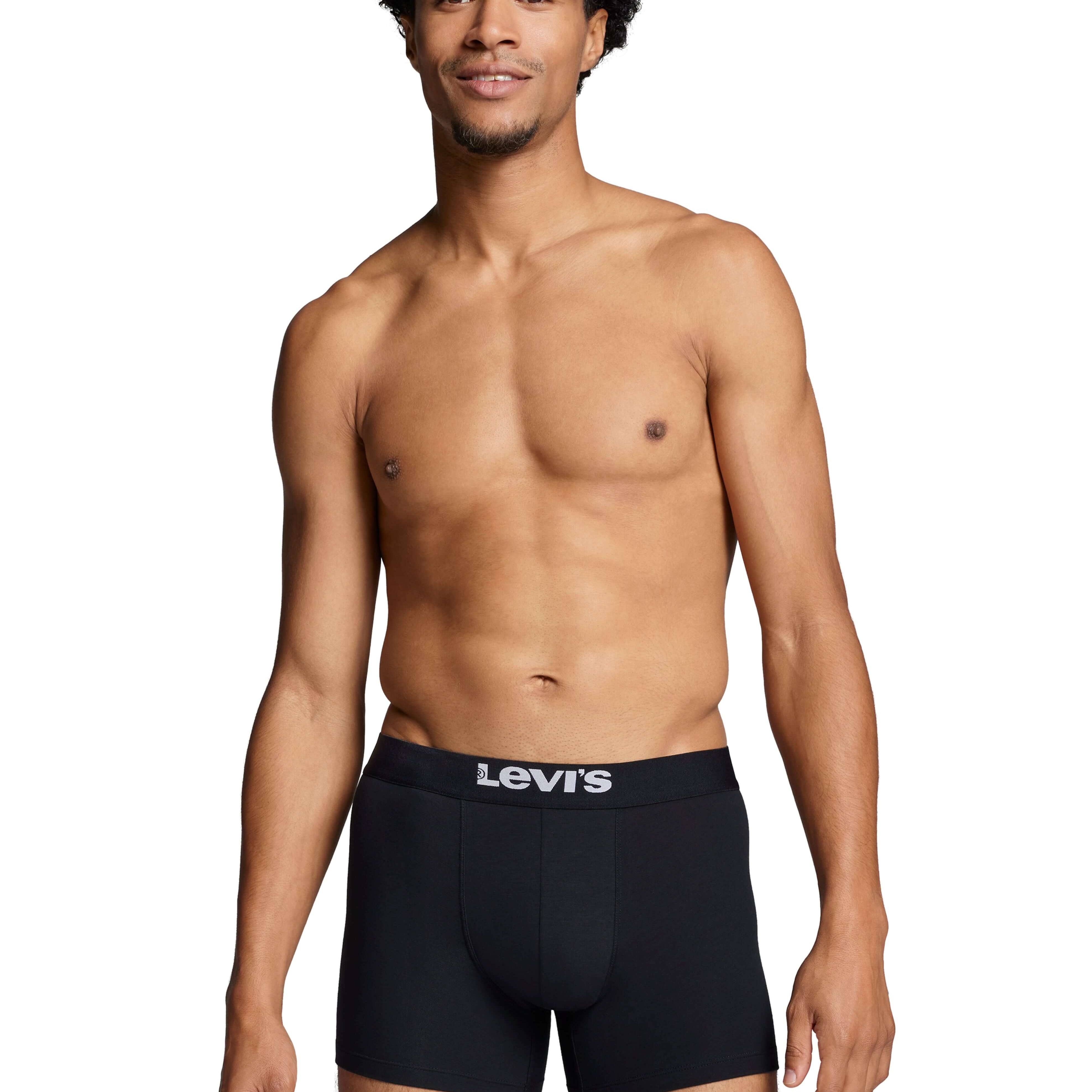 Levi's 2 pack Solid Organic Cotton Boxer Briefs - Black