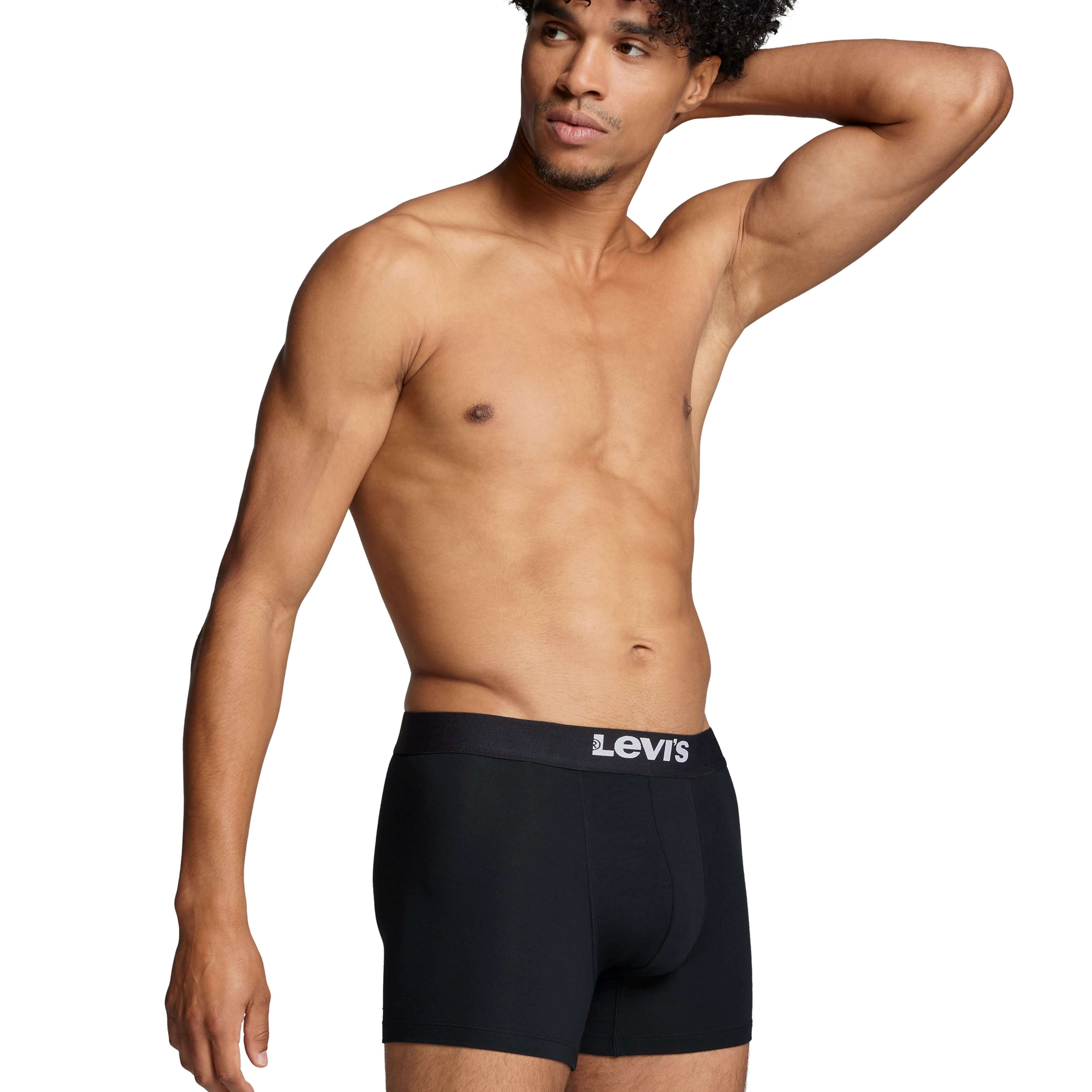 Levi's 2 pack Solid Organic Cotton Boxer Briefs - Black