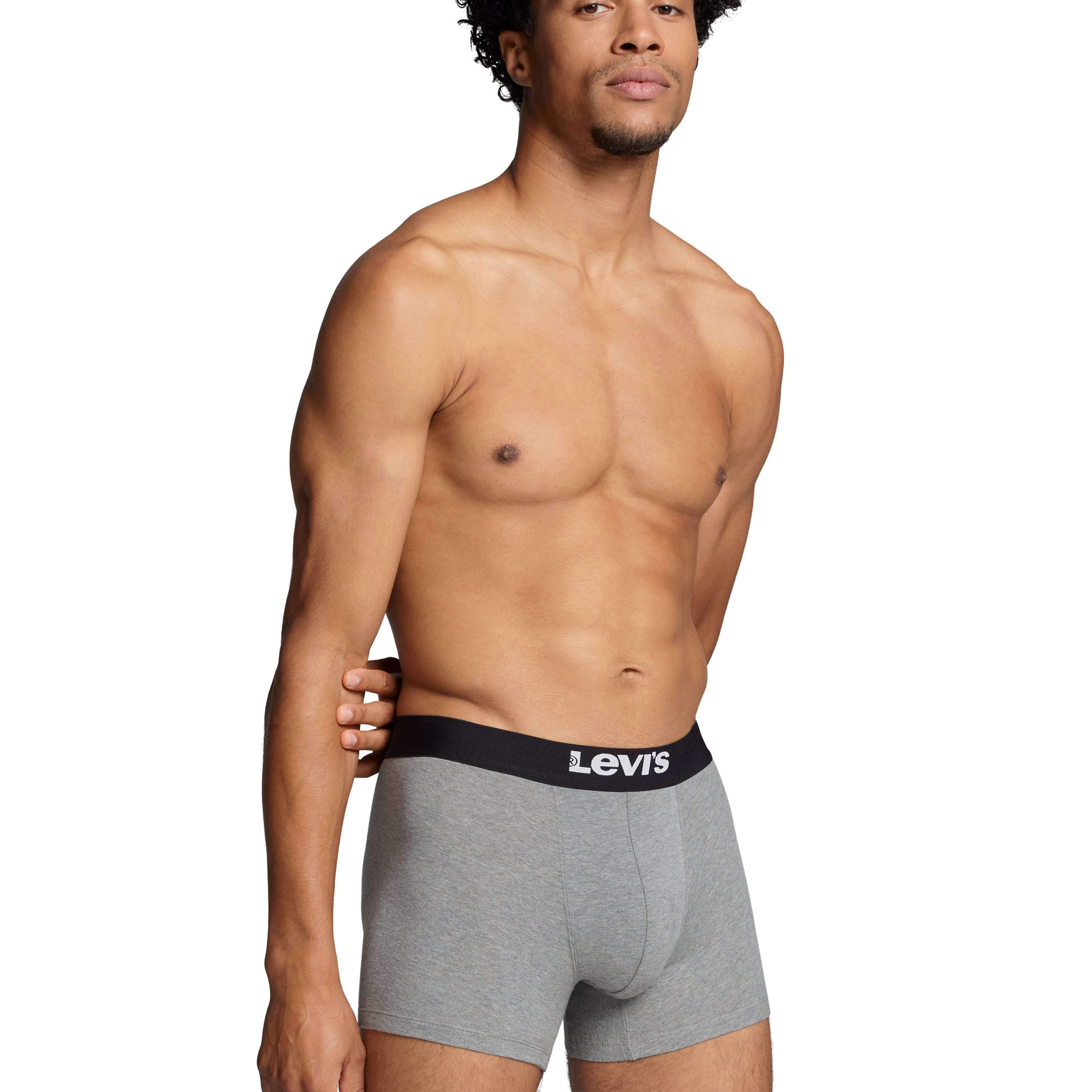 Levi's 2 pack Solid Organic Cotton Boxer Briefs - Grey Melange