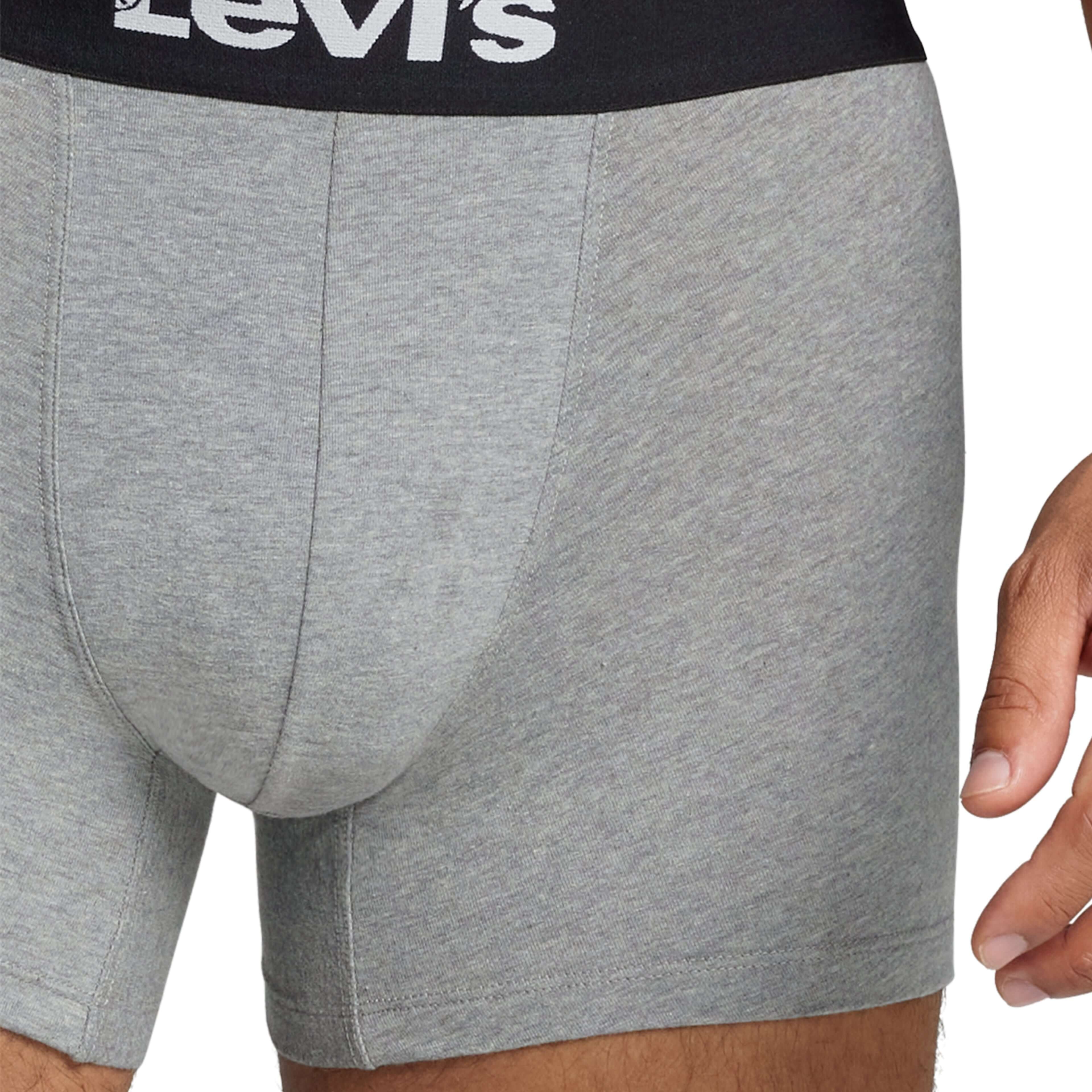 Levi's 2 pack Solid Organic Cotton Boxer Briefs - Grey Melange