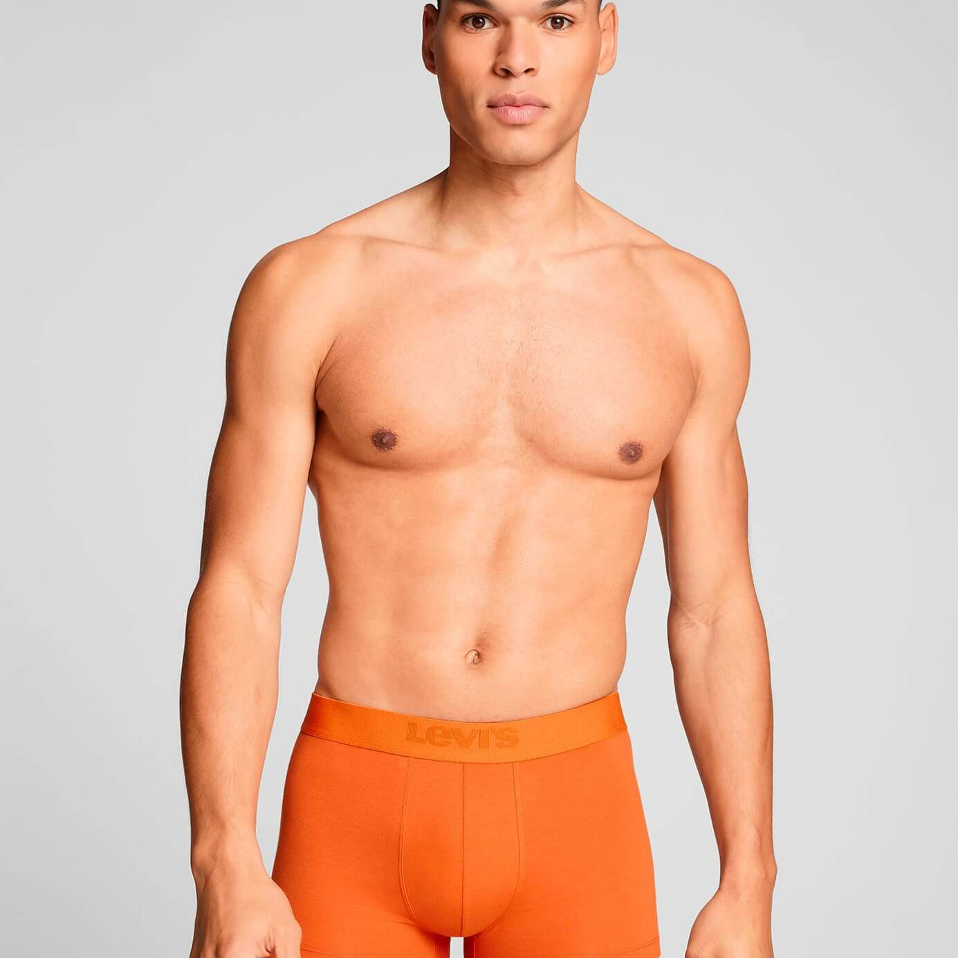 Levi's 2 pack Solid Organic Trunks - Orange / Navy