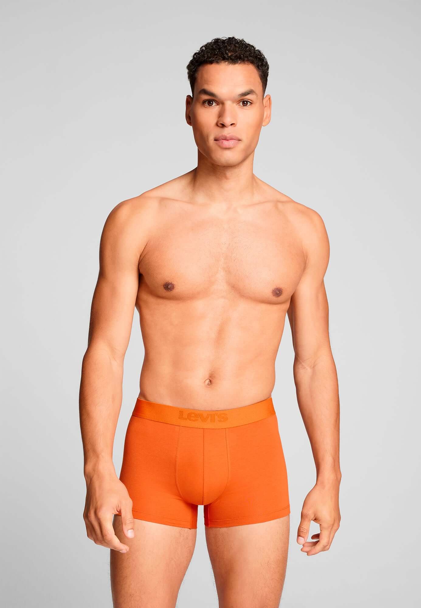 Levi's 2 pack Solid Organic Trunks - Orange / Navy
