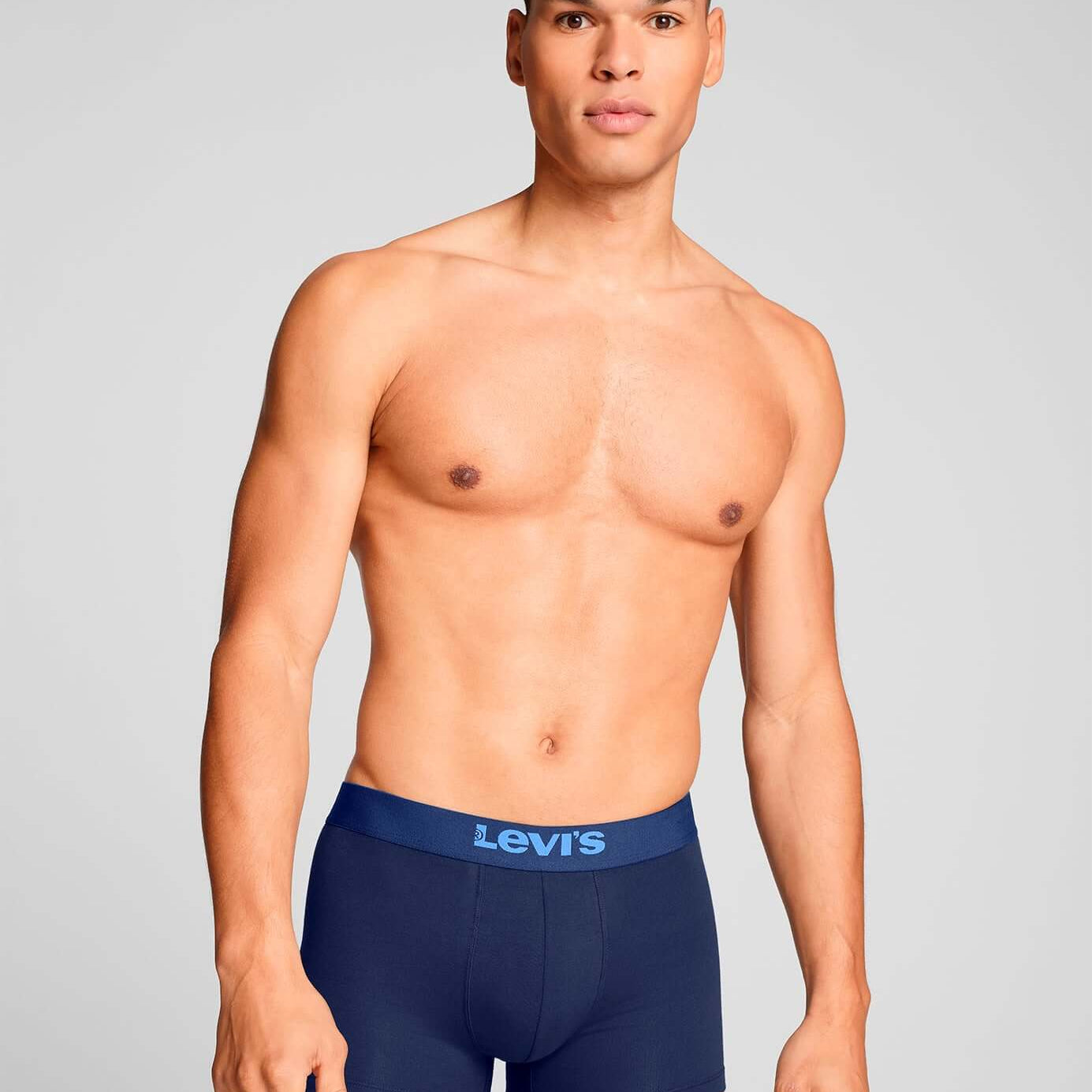 Levi's 2 pack Solid Organic Trunks - Orange / Navy