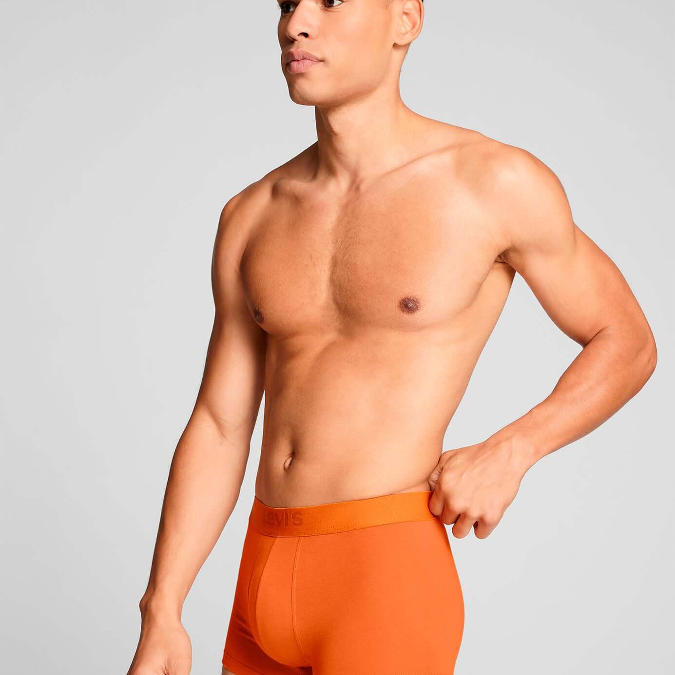Levi's 2 pack Solid Organic Trunks - Orange / Navy