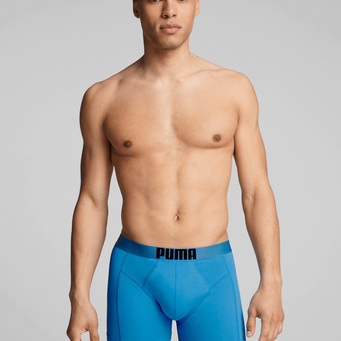 Puma Men New Pouch 2 Pack Boxers - Regal Blue / Black
