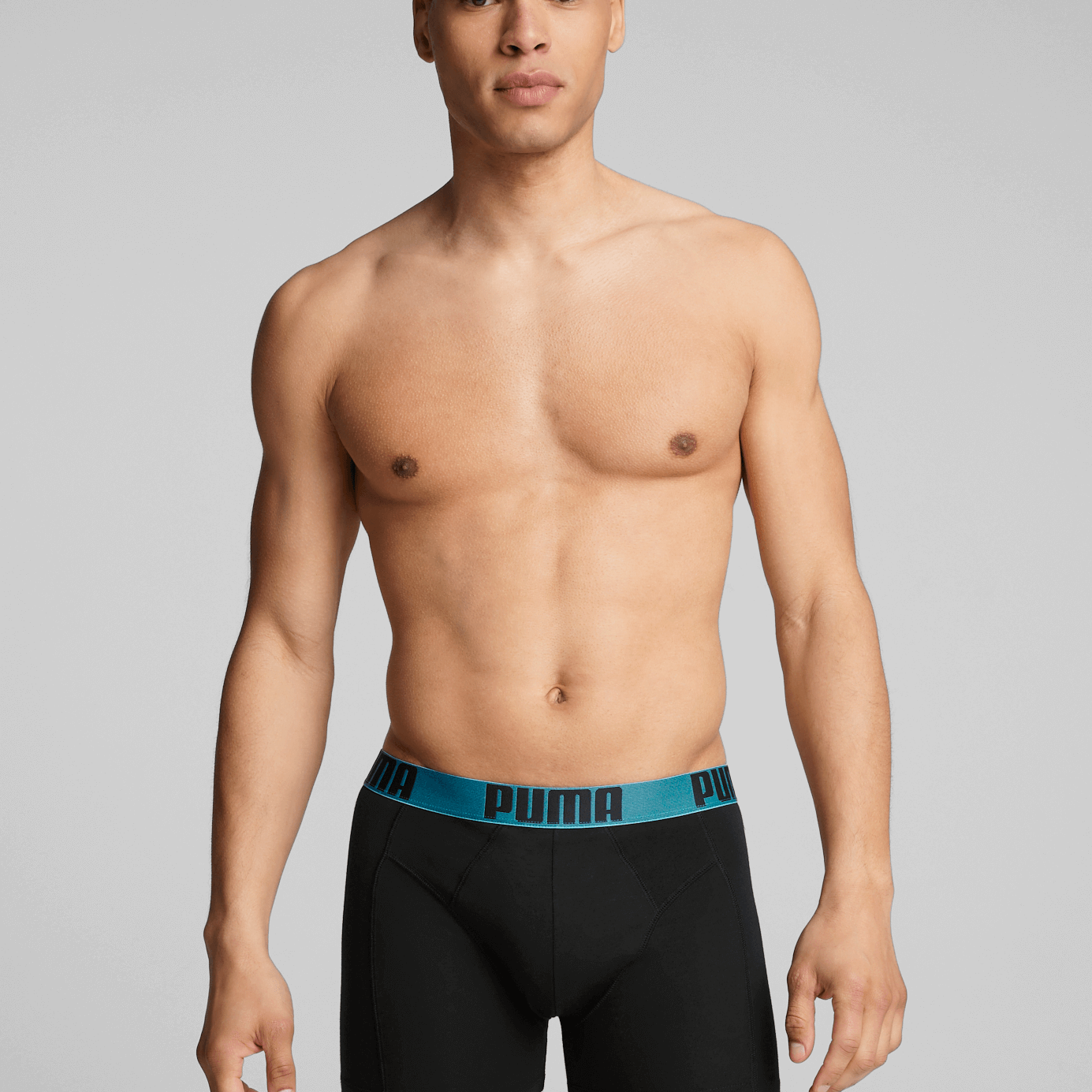 Puma Men New Pouch 2 Pack Boxers - Regal Blue / Black