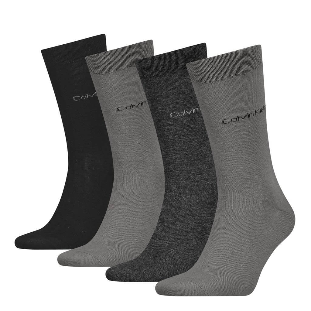 Calvin Klein 4 Pack Crew Socks Gift Set - Grey Combo