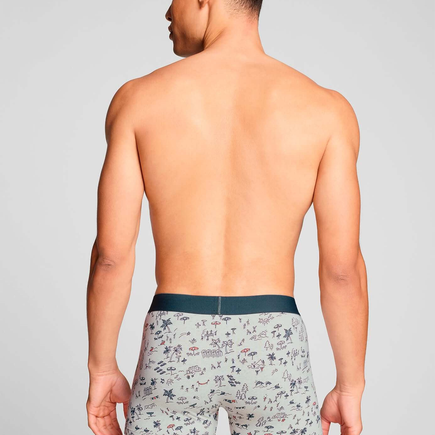 Levi's 2 pack Beach Go AOP Boxer Briefs - Marshmellow / Blue Slate
