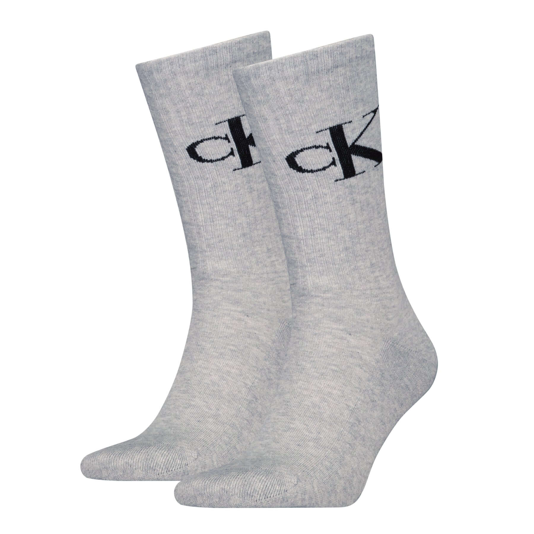 Calvin Klein Men’s 2 Pack Cotton Stretch Crew Socks – Monogram Logo