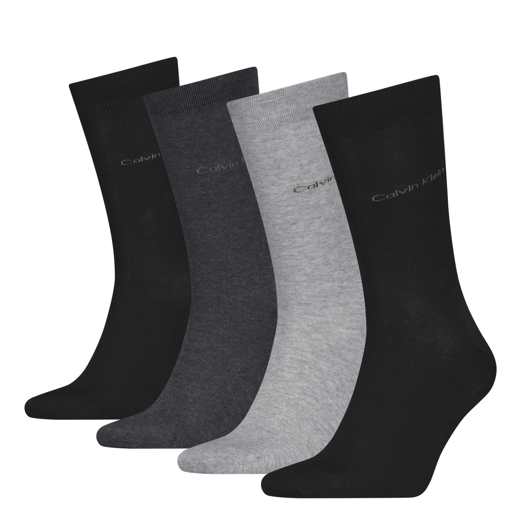 Calvin Klein 4 Pack Crew Socks Gift Set - Black/Grey