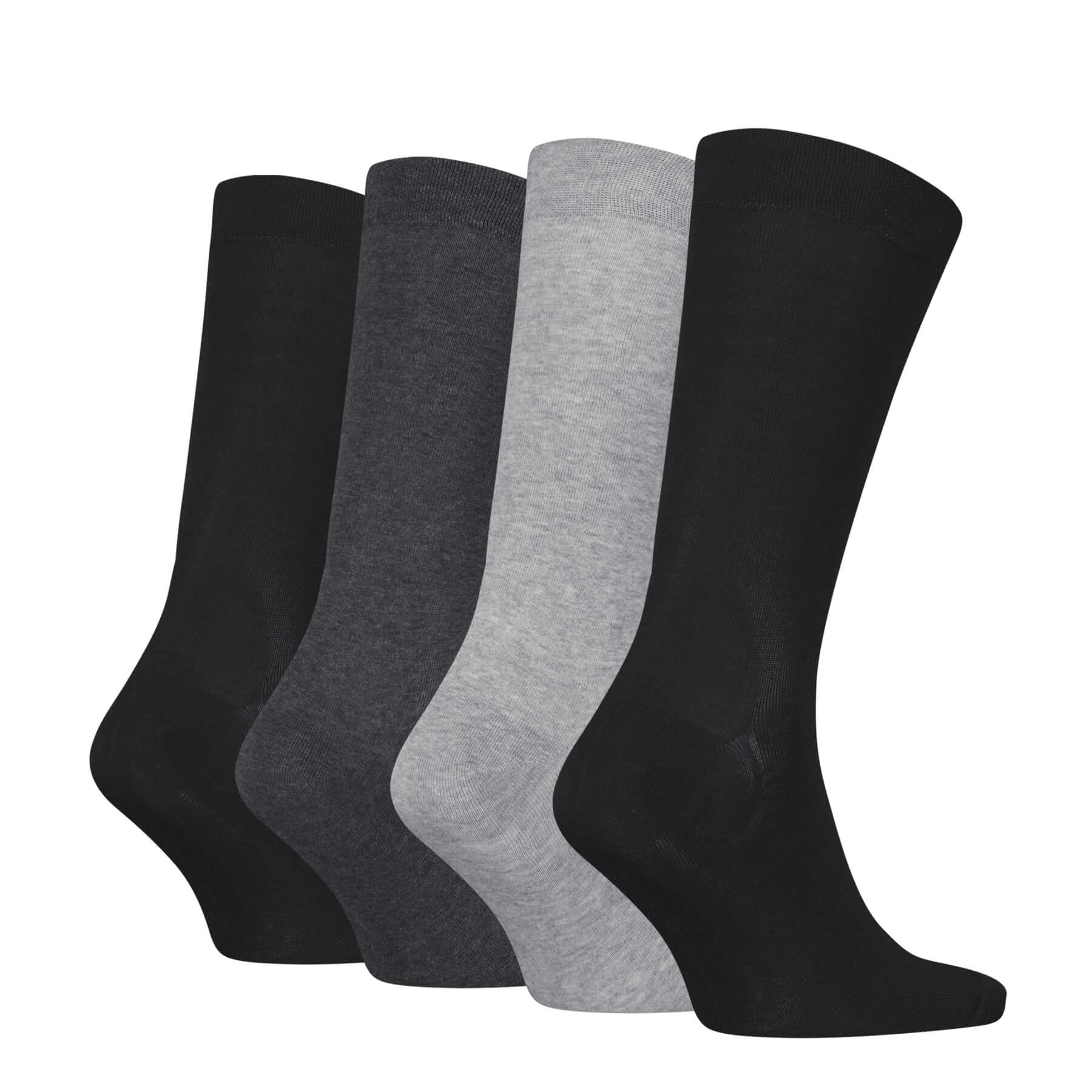 Calvin Klein 4 Pack Crew Socks Gift Set - Black/Grey