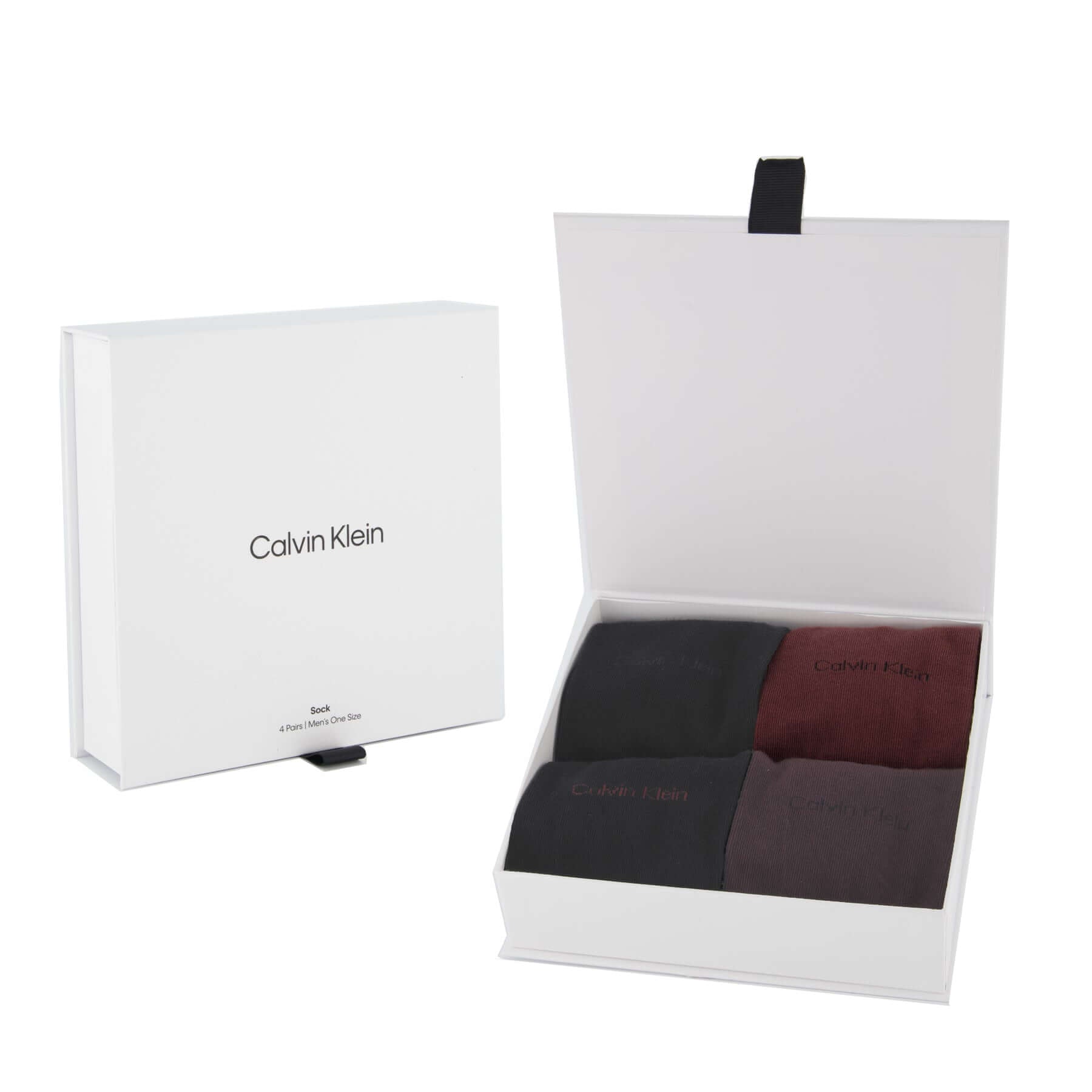 Calvin Klein 4 Pack Crew Socks Gift Box | Red Combo Mens Socks UK 6.5-11