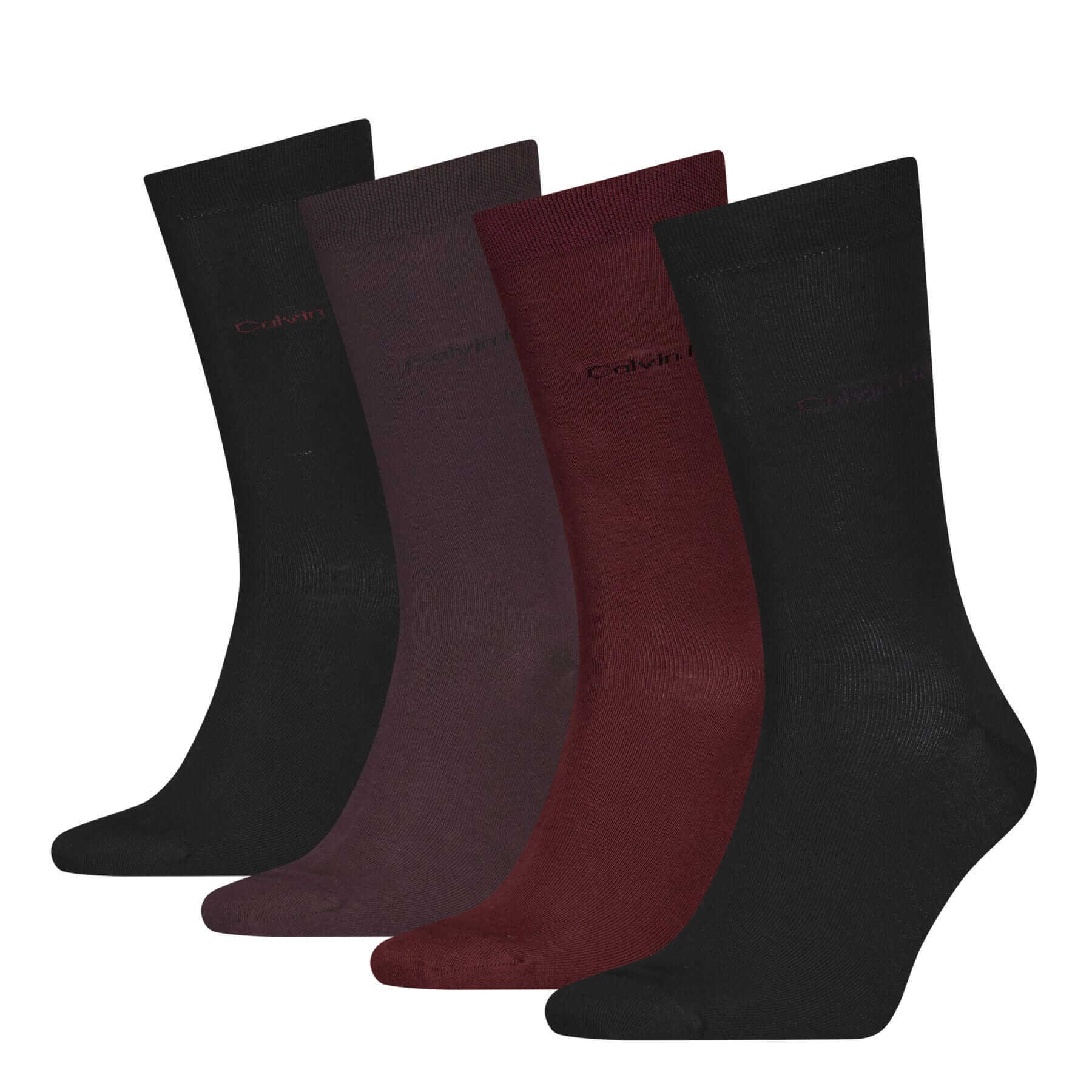 Calvin Klein 4 Pack Crew Socks Gift Box | Red Combo Mens Socks UK 6.5-11