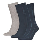 Calvin Klein 3 Pack Stripe Crew Socks Gift Box | Ink Blue Mens Socks
