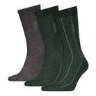 Calvin Klein 3 Pack Stripe Men's Crew Socks Gift Box | Forest Green