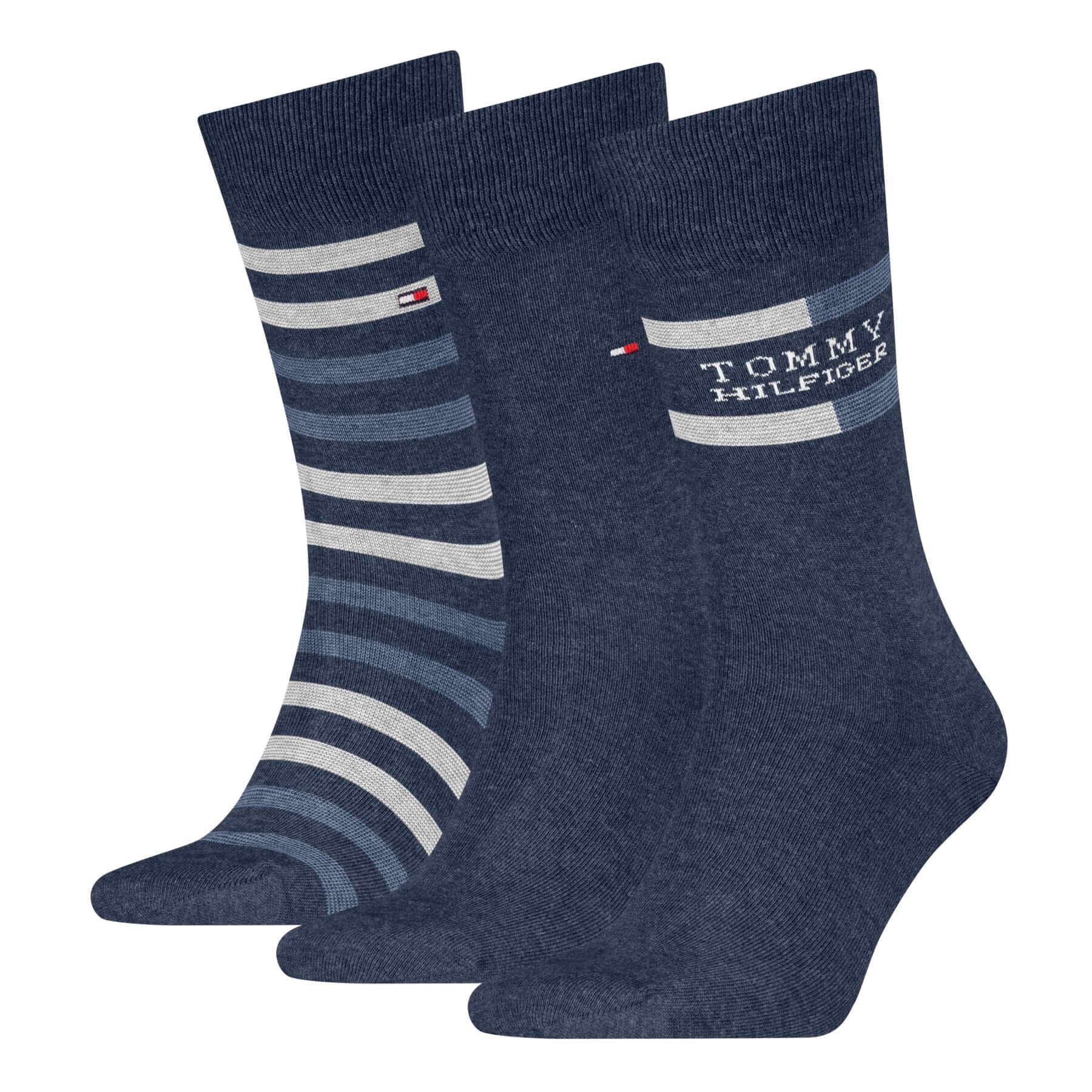 Tommy Hilfiger Men’s 3 Pack Gift Box Socks – Navy, Black & Jeans