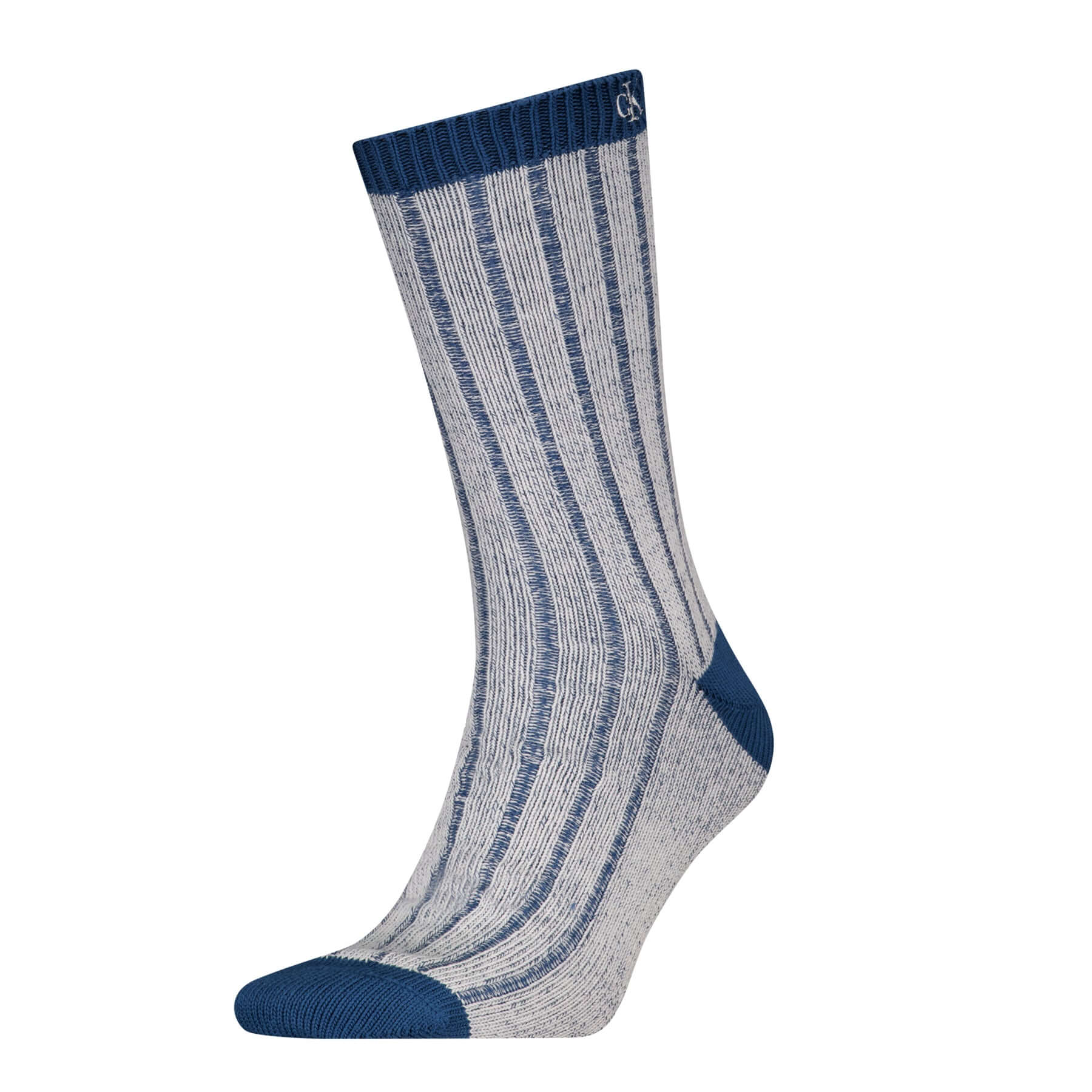 Calvin Klein Men’s Classic Combed Thick Cotton Boot Socks – 1 Pack (Black, Blue, Teal)