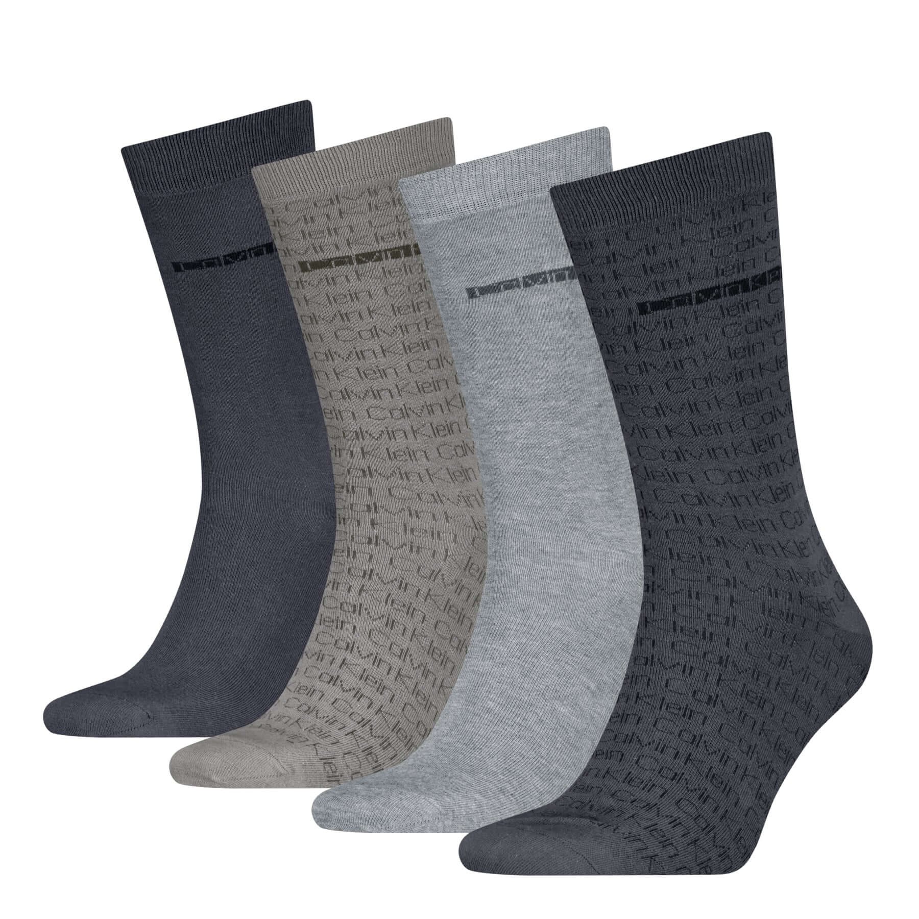 Calvin Klein Men’s 4 Pack Logo Cotton Crew Socks Gift Box – AOP