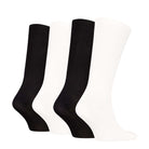 Calvin Klein Men’s 4 Pack Monogram Logo Crew Socks Gift Box – White, Black