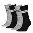 Calvin Klein Men’s 4 Pack Stripes Crew Socks Gift Set - Cotton Blend