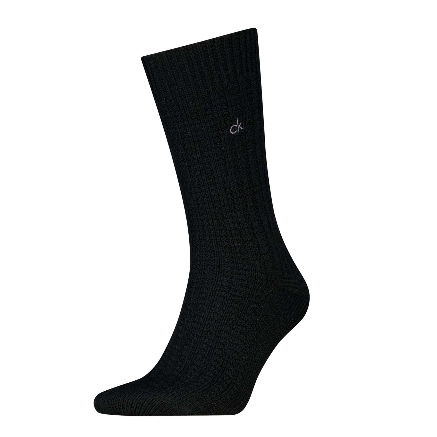 Calvin Klein Men’s Merino Wool Boot Socks – 1 Pack (Black, Blue, Teal, Pink)