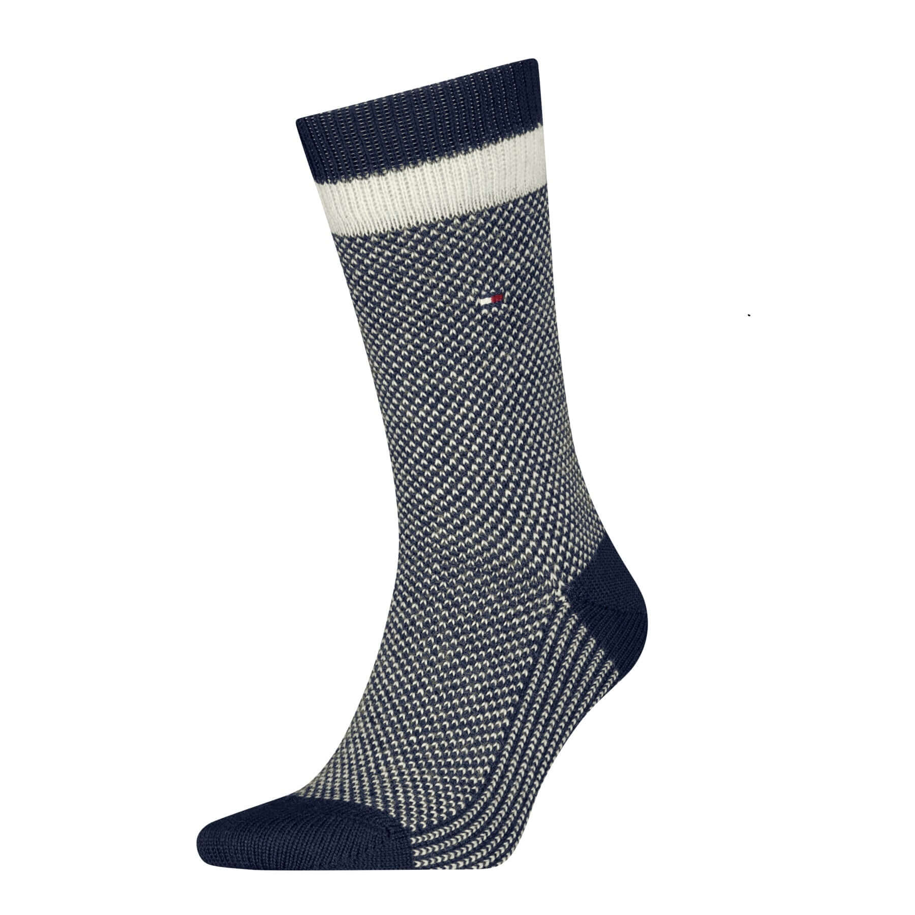 Tommy Hilfiger Men’s Merino Wool Birdseye Boot Socks – 1 Pack