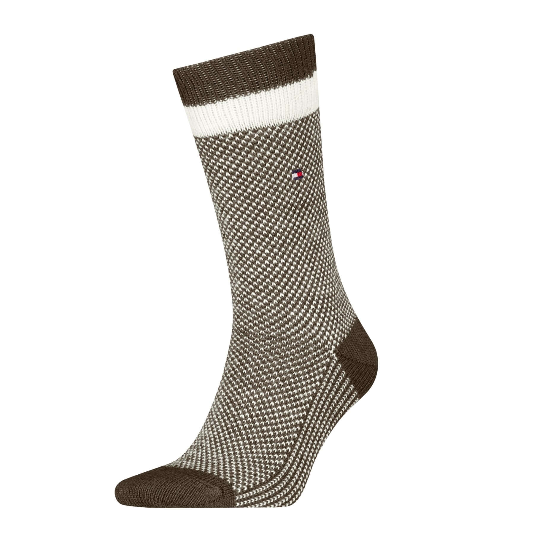 Tommy Hilfiger Men’s Merino Wool Birdseye Boot Socks – 1 Pack