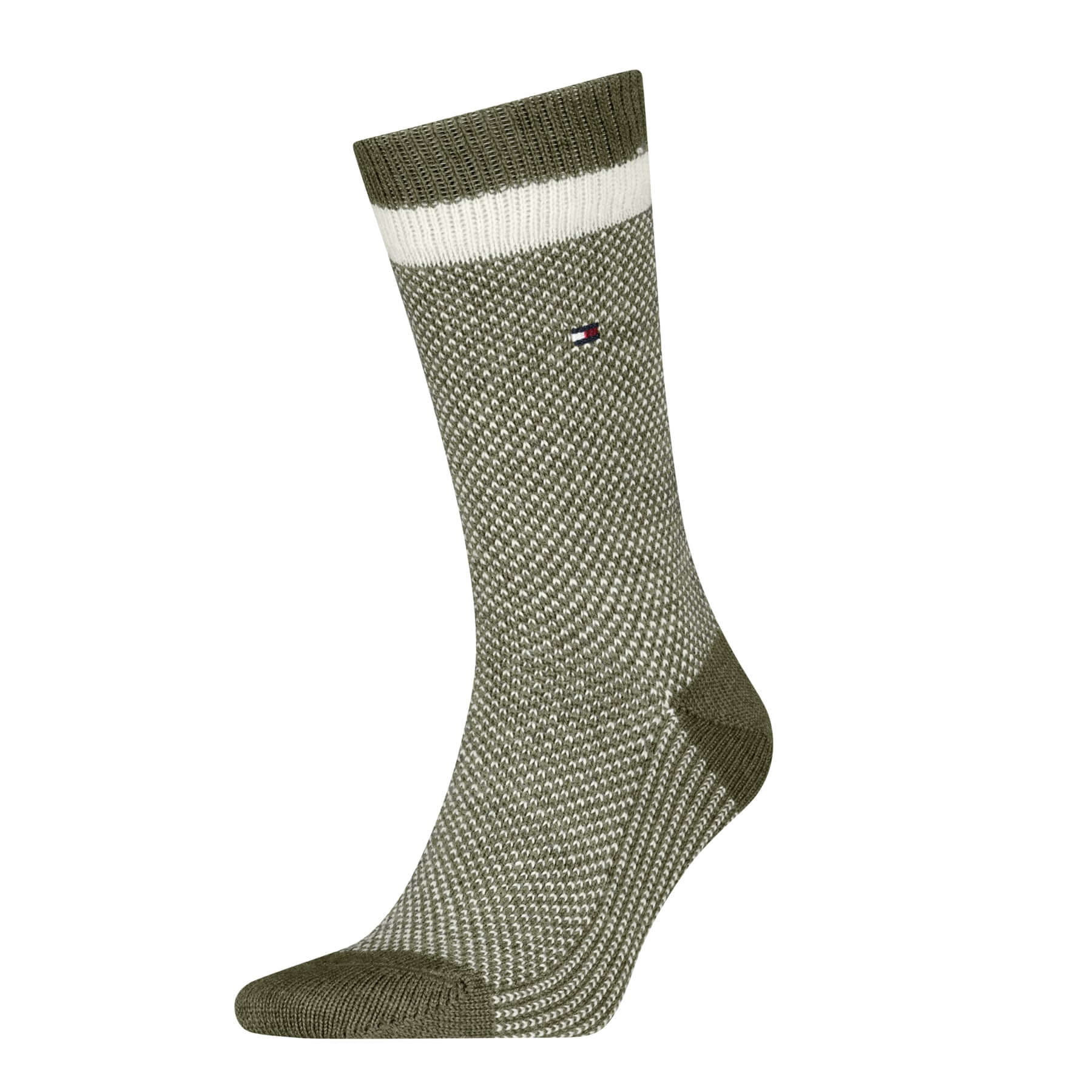 Tommy Hilfiger Men’s Merino Wool Birdseye Boot Socks – 1 Pack