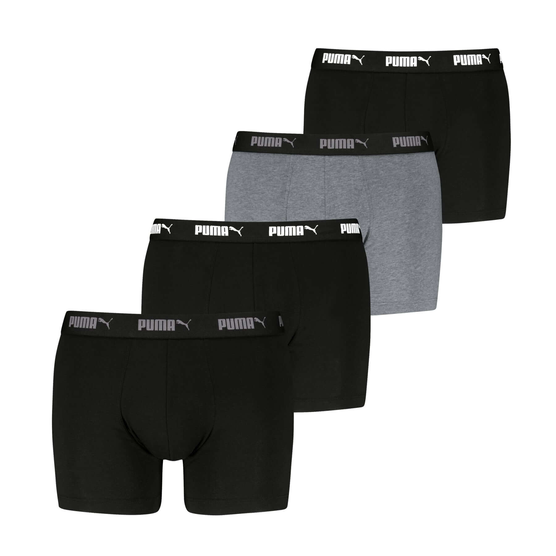 Puma Men’s Boxers 4 Pack – Black Combo Cotton Stretch