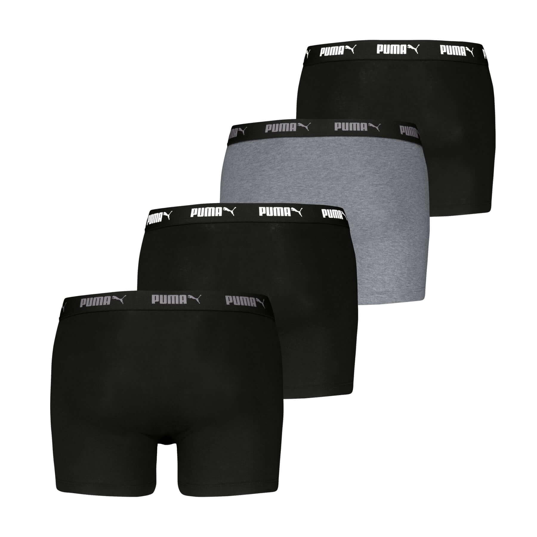 Puma Men’s Boxers 4 Pack – Black Combo Cotton Stretch