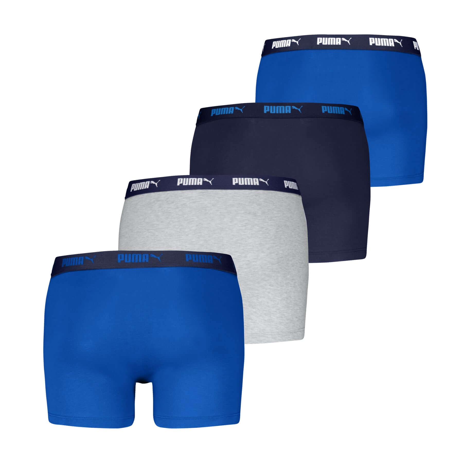 Puma Men’s Boxers 4 Pack – Blue Cotton Stretch