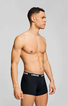 Levi's Men's 3 Pack Repeat Logo Cotton Stretch Boxer Briefs – Black